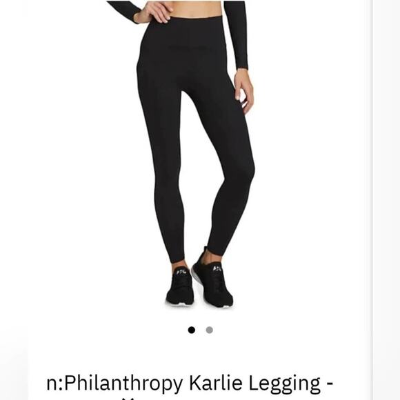 n:PHILANTHROPY Pants - Revolve n:Philanthropy NWT Karlie High Waisted Classic Leggings in Black Cat M